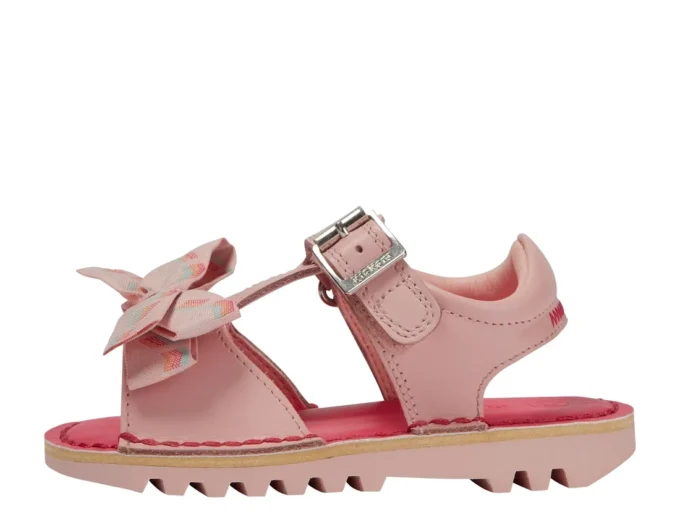 Kick Sandal pour petites filles, en cuir rose
