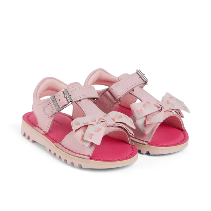 Kick Sandal pour petites filles, en cuir rose