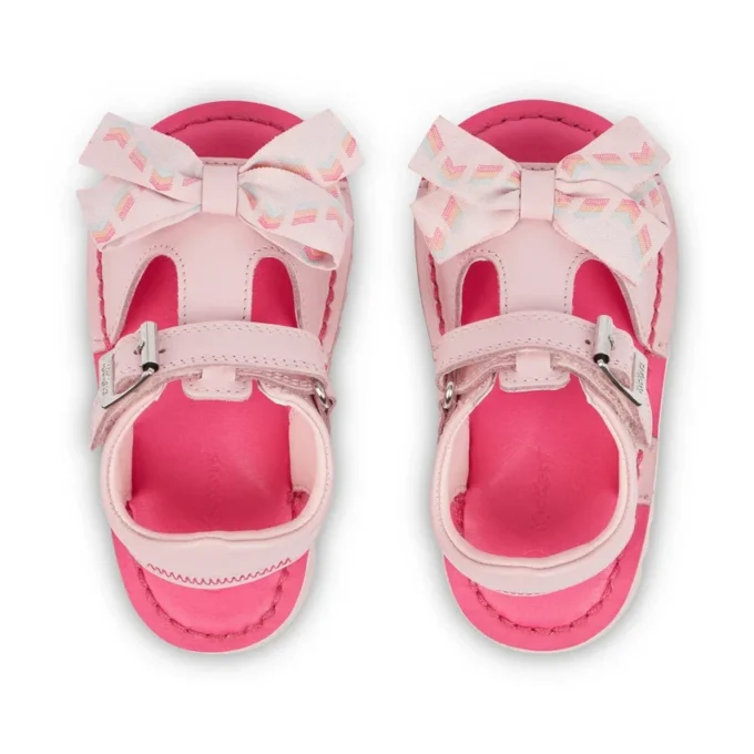 Kick Sandal pour petites filles, en cuir rose