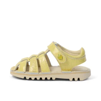 Kick Sandal unisex pour bébés, motif fruits, jaune clair