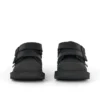 Kick Scuff Twin en cuir noir pour garçons en bas âge