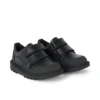 Kick Scuff Twin en cuir noir pour garçons en bas âge