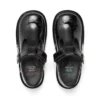 Kick T-Bar Bloom en cuir verni noir pour filles Kick T-Bar Bloom en cuir verni noir pour filles