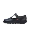 Kick T-Bar en cuir noir pour femmes adultes
