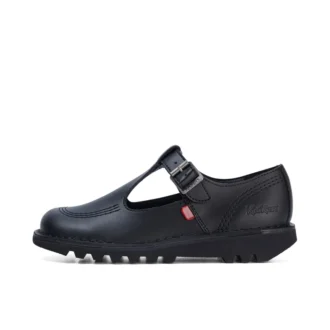 Kick T-Bar en cuir noir pour femmes adultes