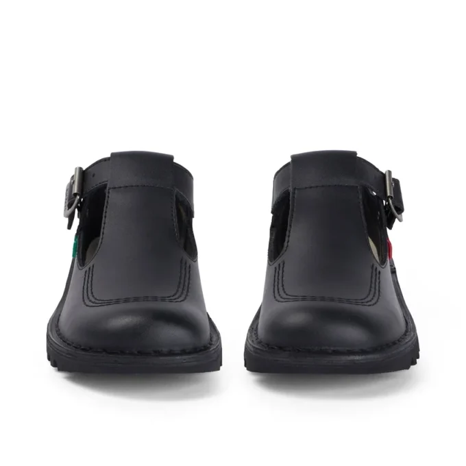 Kick T-Bar en cuir noir pour femmes adultes