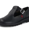 Kick T-Bar en cuir noir pour femmes adultes