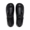 Kick T-Bar en cuir noir pour jeunes femmes