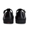 Kick T-Bar en cuir noir pour jeunes femmes