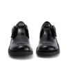 Kick T-Bar en cuir synthétique pour filles, noir verni