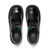 Kick T-Bar en cuir synthétique pour filles, noir verni