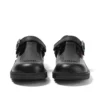 Kick T-Bar en cuir velours noir pour bébés filles Kick T-Bar en cuir velours noir pour bébés filles