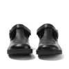 Kick T-Bar en cuir velours noir pour filles Kick T-Bar en cuir velours noir pour filles