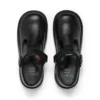 Kick T-Bar en cuir velours noir pour filles Kick T-Bar en cuir velours noir pour filles
