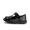 Kick T-Bar en cuir verni noir pour bébés filles Kick T-Bar en cuir verni noir pour bébés filles