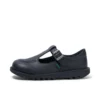Kick T-Bar en simili cuir noir pour filles