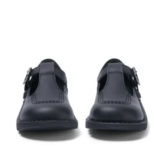 Kick T-Bar en simili cuir noir pour filles