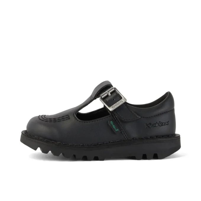 Kick T-Bar en simili cuir pour bébés filles, noir Kick T-Bar en simili cuir pour bébés filles, noir