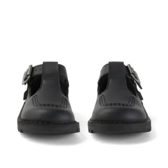 Kick T-Bar en simili cuir pour bébés filles, noir