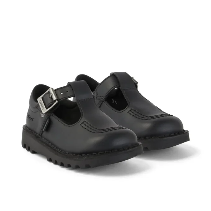 Kick T-Bar en simili cuir pour bébés filles, noir Kick T-Bar en simili cuir pour bébés filles, noir