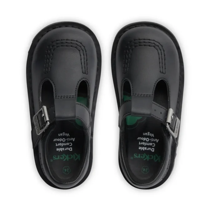 Kick T-Bar en simili cuir pour bébés filles, noir Kick T-Bar en simili cuir pour bébés filles, noir