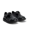 Kick T-Bar en simili cuir verni noir pour bébés filles Kick T-Bar en simili cuir verni noir pour bébés filles