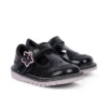 Kick T-Bar Galactic en cuir noir pour petites filles