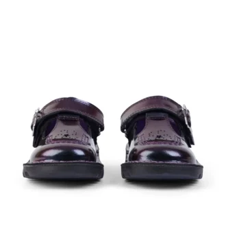 Kick T-Bar Galactic en cuir verni violet pour petite fille