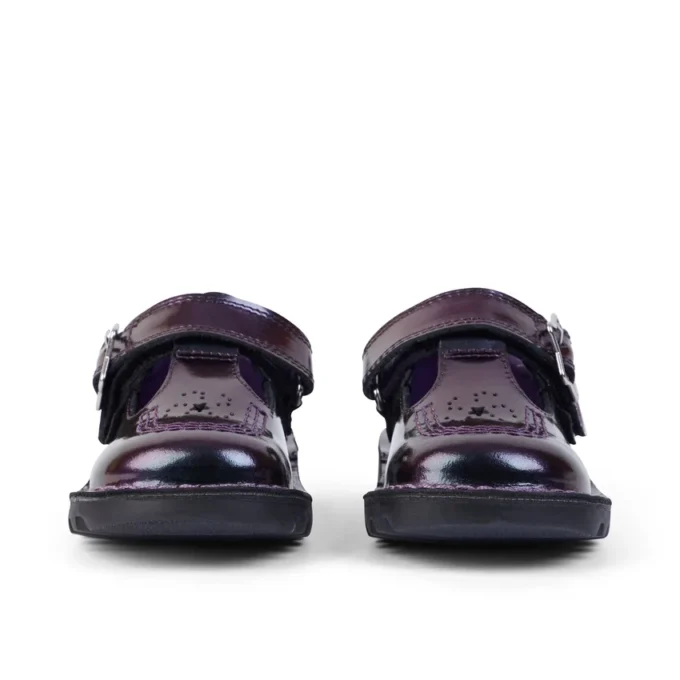 Kick T-Bar Galactic en cuir verni violet pour petite fille