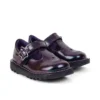 Kick T-Bar Galactic en cuir verni violet pour petite fille