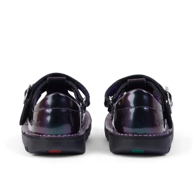 Kick T-Bar Galactic en cuir verni violet pour petite fille