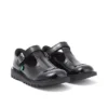 Kick T-Bar pour filles junior en cuir verni noir Kick T-Bar pour filles junior en cuir verni noir