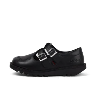 Kick T Double en cuir noir pour femmes adultes