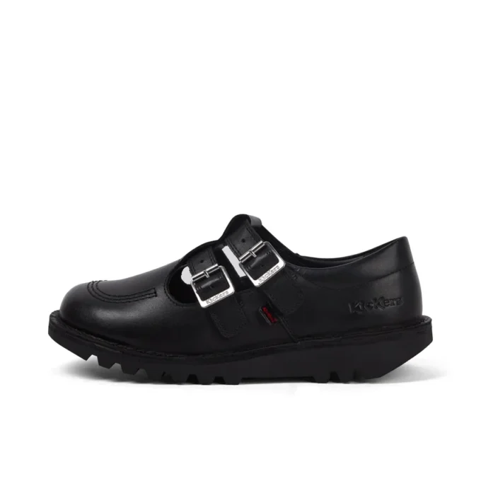 Kick T Double en cuir noir pour femmes adultes Kick T Double en cuir noir pour femmes adultes