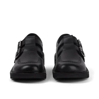 Kick T Double en cuir noir pour femmes adultes