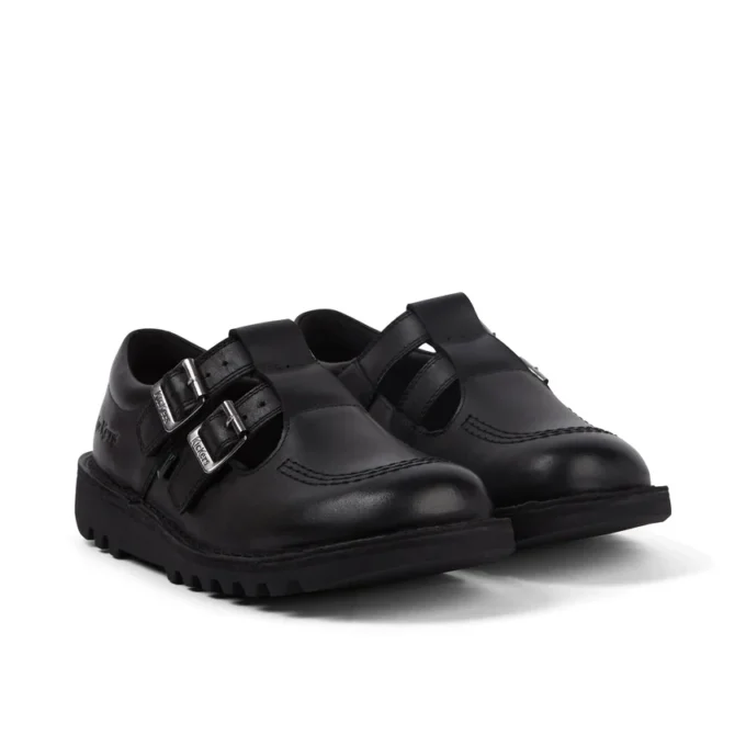 Kick T Double en cuir noir pour femmes adultes Kick T Double en cuir noir pour femmes adultes