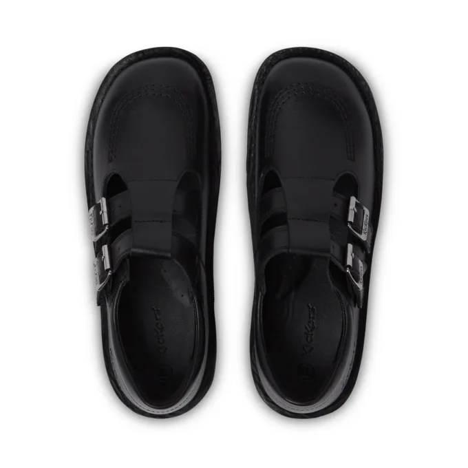 Kick T Double en cuir noir pour femmes adultes Kick T Double en cuir noir pour femmes adultes