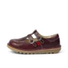 Kick T-Double en cuir rouge foncé pour femme adulte Kick T-Double en cuir rouge foncé pour femme adulte