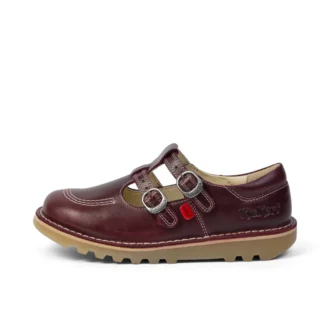 Kick T-Double en cuir rouge foncé pour femme adulte
