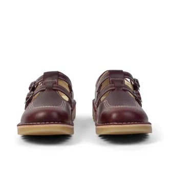 Kick T-Double en cuir rouge foncé pour femme adulte