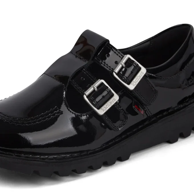 Kick T Double pour femme adulte, cuir verni noir Kick T Double pour femme adulte, cuir verni noir
