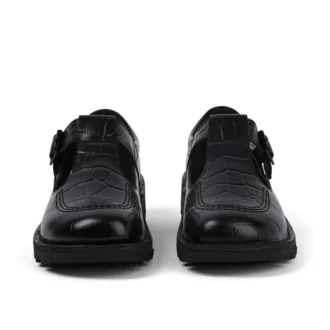 Kick Tbar en cuir croco noir pour femme adulte