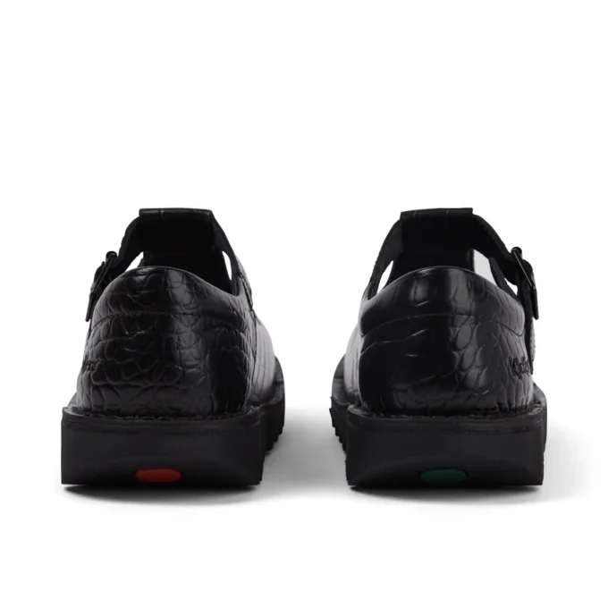 Kick Tbar en cuir croco noir pour femme adulte Kick Tbar en cuir croco noir pour femme adulte