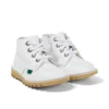 Kickers Junior Unisexe Kick Hi Zip Cuir Blanc Kickers Junior Unisexe Kick Hi Zip Cuir Blanc