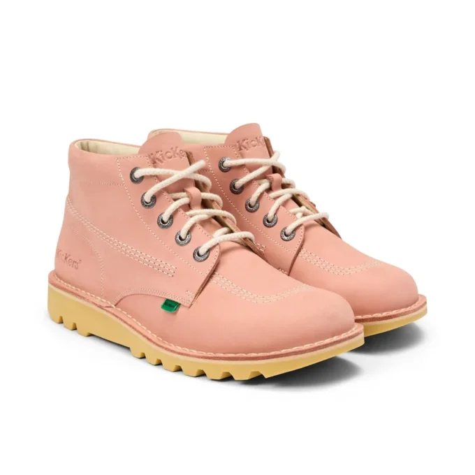 Kickers Kick Hi Nubuck rose clair unisexe adulte Kickers Kick Hi Nubuck rose clair unisexe adulte