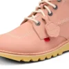 Kickers Kick Hi Nubuck rose clair unisexe adulte Kickers Kick Hi Nubuck rose clair unisexe adulte