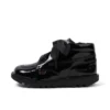 Kickers Kick Hi Ribbon en cuir verni noir pour filles