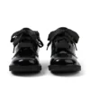 Kickers Kick Hi Ribbon en cuir verni noir pour filles