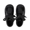 Kickers Kick Hi Ribbon en cuir verni noir pour filles