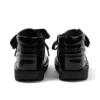 Kickers Kick Hi Ribbon en cuir verni noir pour filles